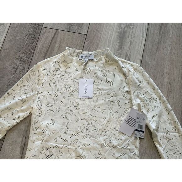 Jessica Simpson cream lace blouse with tank top size XS - Picture 3 of 12